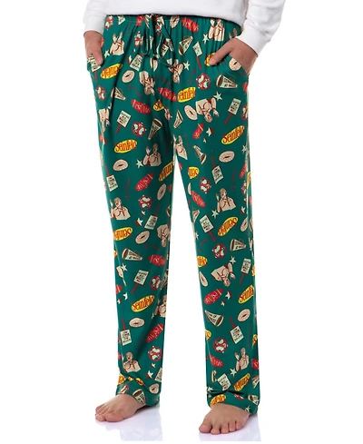 Seinfeld Men's Christmas Tossed Print Sleep Pajama Pants For Adults