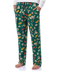 Seinfeld Men's Christmas Tossed Print Sleep Pajama Pants For Adults