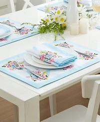 Elrene Rose Cottage Engineered Napkins, Set of 8