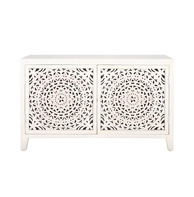 Raelie 2 Shelf 2 Door Media Stand