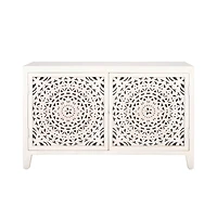Raelie 2 Shelf 2 Door Media Stand