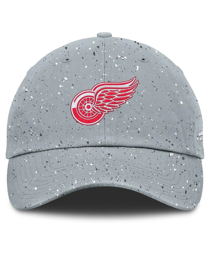Fanatics Women's Gray Detroit Red Wings Heritage Snow Day Speckle Adjustable Hat