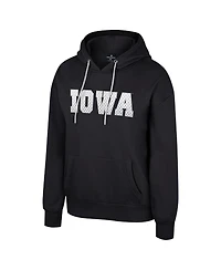 Colosseum Women's Black Iowa Hawkeyes Reflection Rhinestone Drawcord Pullover Hoodie