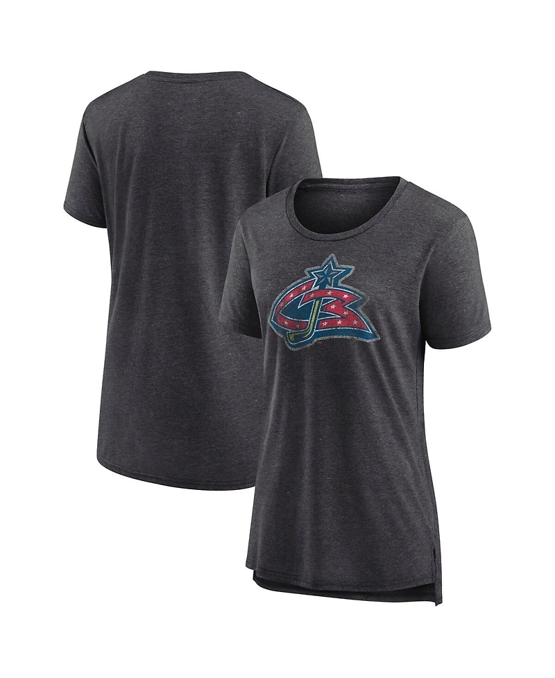 Fanatics Women's Heather Charcoal Columbus Blue Jackets Special Edition 2.0 Modern T-Shirt