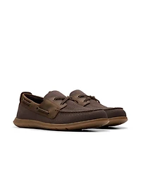 Clarks Men's Flexway Tie Casual Slip On Boat Shoe