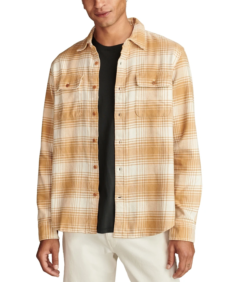 Lucky Brand Men's Plaid Cloud Soft Flannel Shirt