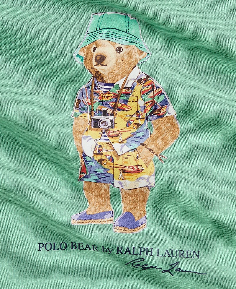 Polo Ralph Lauren Baby Boys Cotton Jersey Bear Shortall