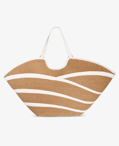 I.n.c. International Concepts Zavaa Straw Tote, Exclusively at Macy's