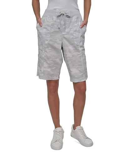 Dkny Sport Women's Smocked-Waist Convertible Shorts
