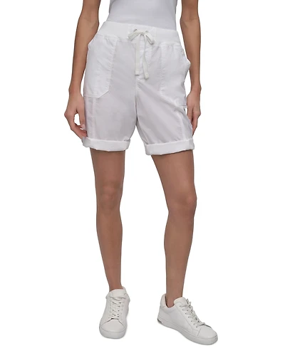 Dkny Sport Women's Smocked-Waist Convertible Shorts