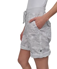 Dkny Sport Women's Smocked-Waist Convertible Shorts