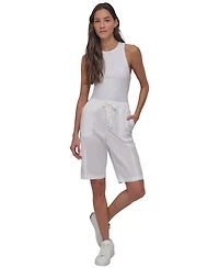 Dkny Sport Women's Smocked-Waist Convertible Shorts