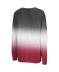 Colosseum Women's Black Indiana Hoosiers Winkle Dip Dye Long Sleeve T-Shirt