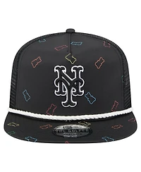New Era Men's Black New York Mets Gummy Golfer Trucker Adjustable Hat