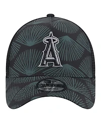 New Era Men's Black Los Angeles Angels 9FORTY A-Frame Trucker Adjustable Hat