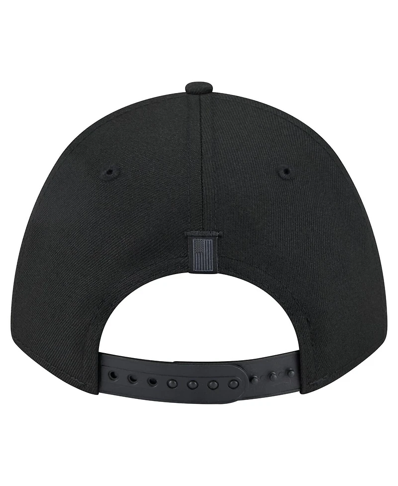 New Era Men's Black Detroit Red Wings Game Day Stealth Flag 9FORTY A-Frame Adjustable Hat