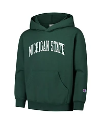 Champion Big Boys and Girls Green Michigan State Spartans Basic Arch Hoodie