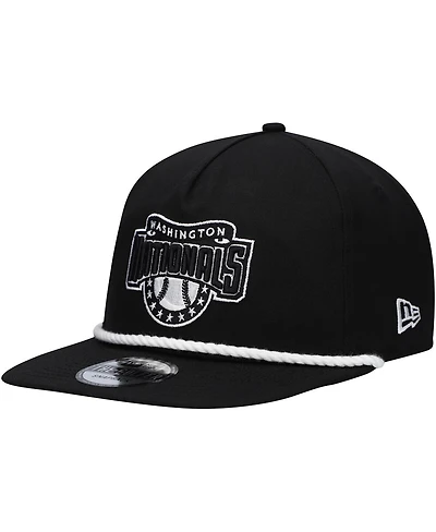 New Era Men's Black Washington Nationals Golfer Snapback Hat