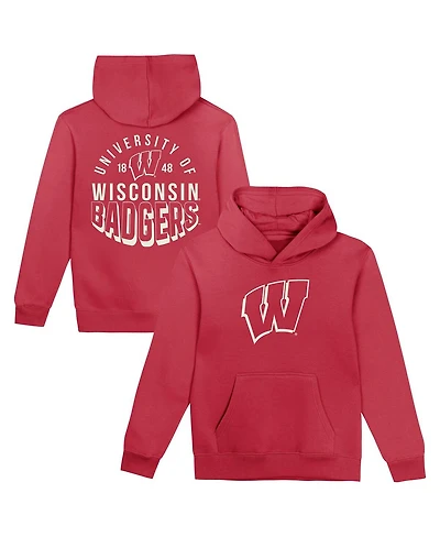 Outerstuff Toddler Red Wisconsin Badgers Team Banner Fleece Pullover Hoodie