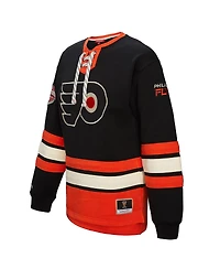 Mitchell & Ness Women's Black Philadelphia Flyers Heritage Lace-Up Pullover Sweatshirt