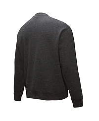 Mitchell & Ness Men's Black Philadelphia 76ers Hardwood Classics Blackout Collection Snow Washed Pullover Sweatshirt