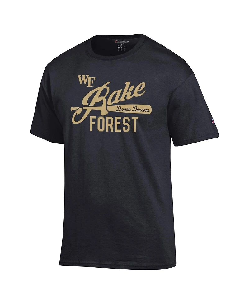 Champion Men's Black Wake Forest Demon Deacons Rake T-Shirt