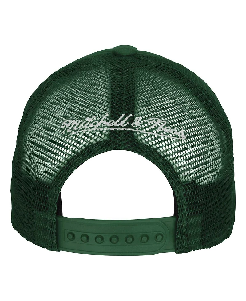 Mitchell & Ness Big Boys and Girls Hunter Green Milwaukee Bucks Core Evergreen Trucker Adjustable Hat