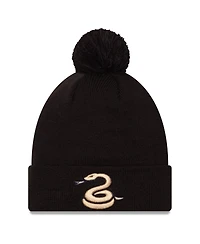 New Era Men's Black Philadelphia Union Jersey Hook Cuffed with Pom Knit Hat