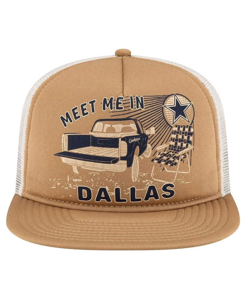New Era Men's Stone Dallas Cowboys Meet Me 9FIFTY Snapback Hat