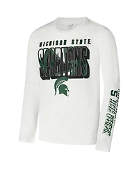 Outerstuff Big Boys and Girls Michigan State Spartans the Mix T-Shirt Combo Set