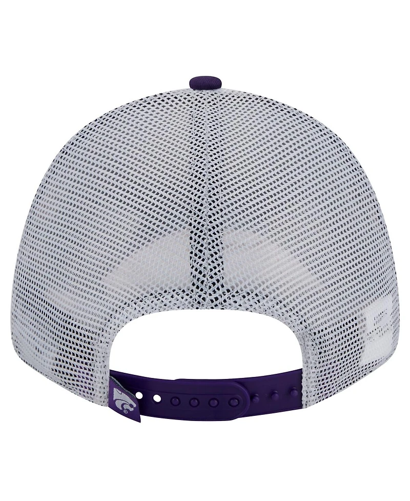 New Era Men's Purple Kansas State Wildcats Trucker 9FORTY Adjustable Hat