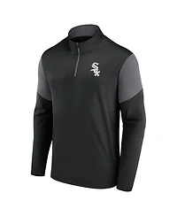 Fanatics Men's Black Chicago White Sox Logo Quarter-Zip Top