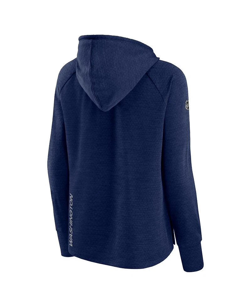 Fanatics Women's Heather Navy Washington Capitals Authentic Pro Pullover Hoodie