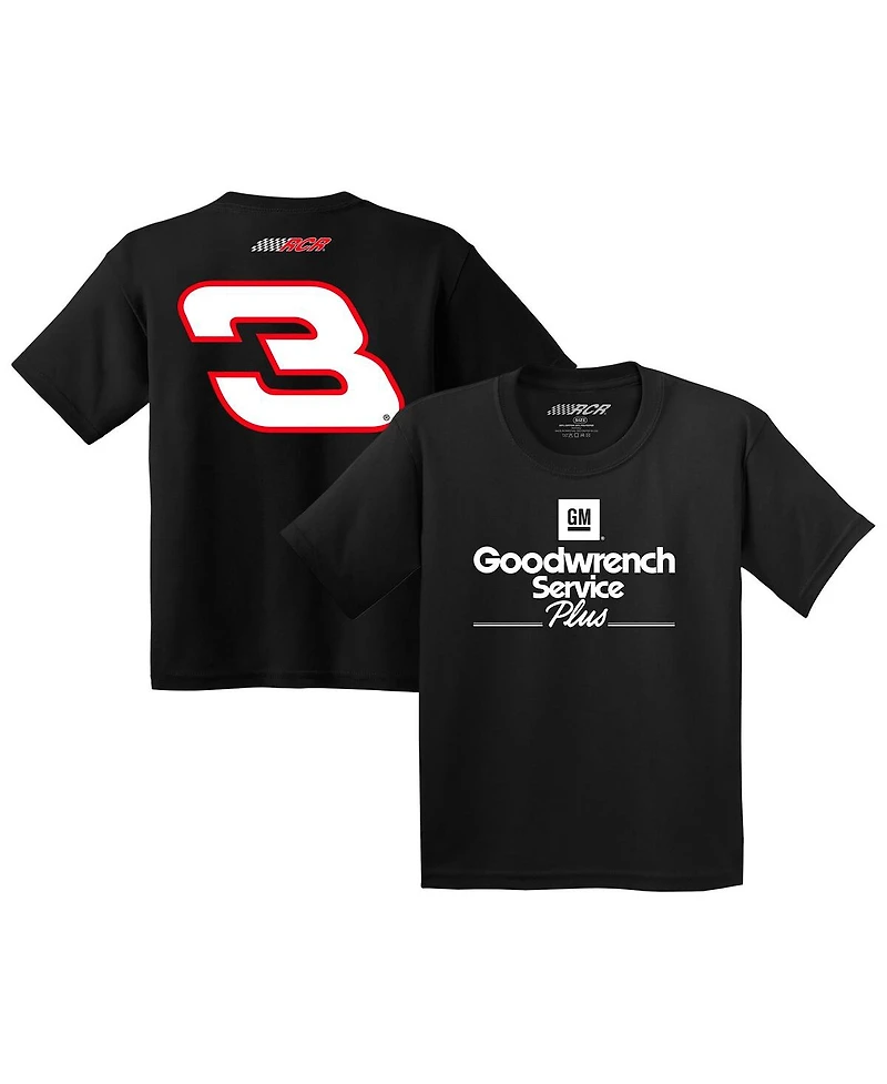 Richard Childress Racing Team Collection Big Boys and Girls Black Dale Earnhardt Good Wrench Lifestyle T-Shirt
