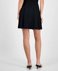 Bar Iii Women's Pleated Back-Zip Skirt, Exclusively at Macy's