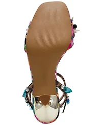 Betsey Johnson Women's Karra Flower-Embellished High-Heel Dress Sandals