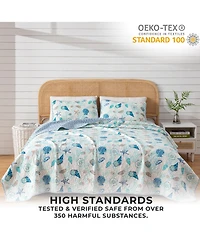Linery & Co. Coastal Microfiber Quilt Set With Shams