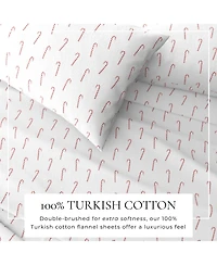 Linery & Co. Ultra-Soft Turkish Cotton Flannel Holiday Print Sheet Set