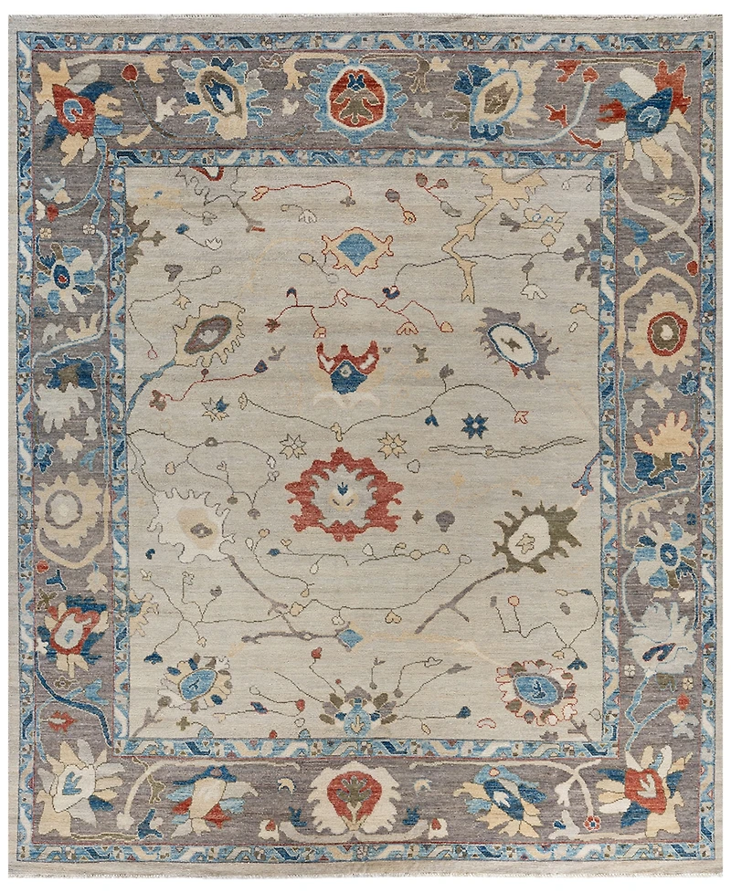 Adorn Hand Woven Rugs Colorful Oushak M1945 8'2''x9'10'' Area Rug