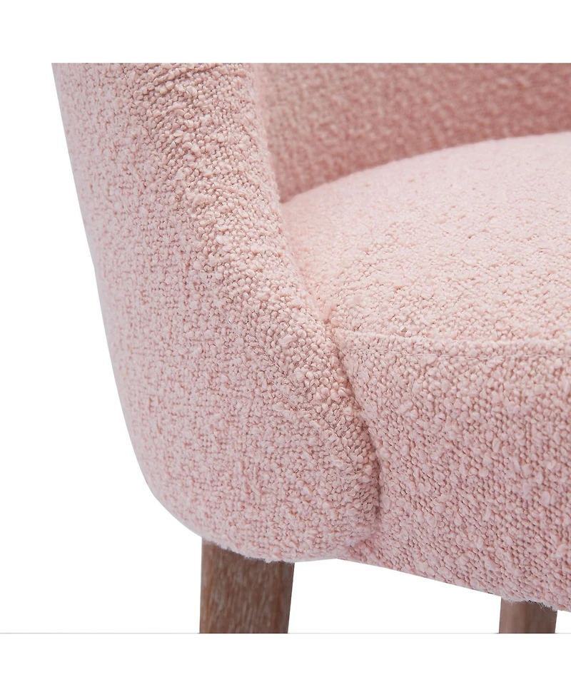 Mid-Century Modern Upholstered Boucle Dining Chair (Set of 6)