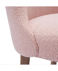 Mid-Century Modern Upholstered Boucle Dining Chair (Set of 6)