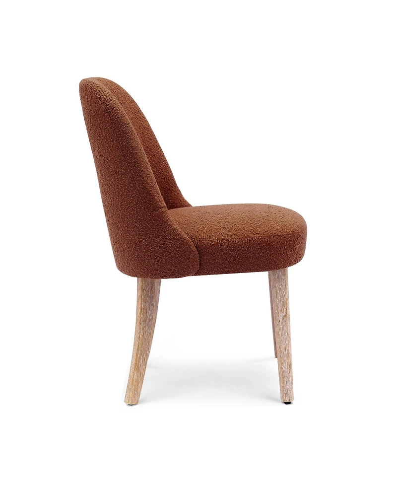 Mid-Century Modern Upholstered Boucle Dining Chair (Set of 6)