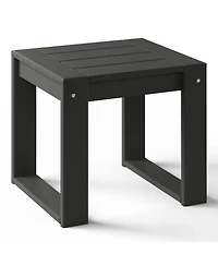 Modern Outdoor Hdpe Rectangle Patio Side Table