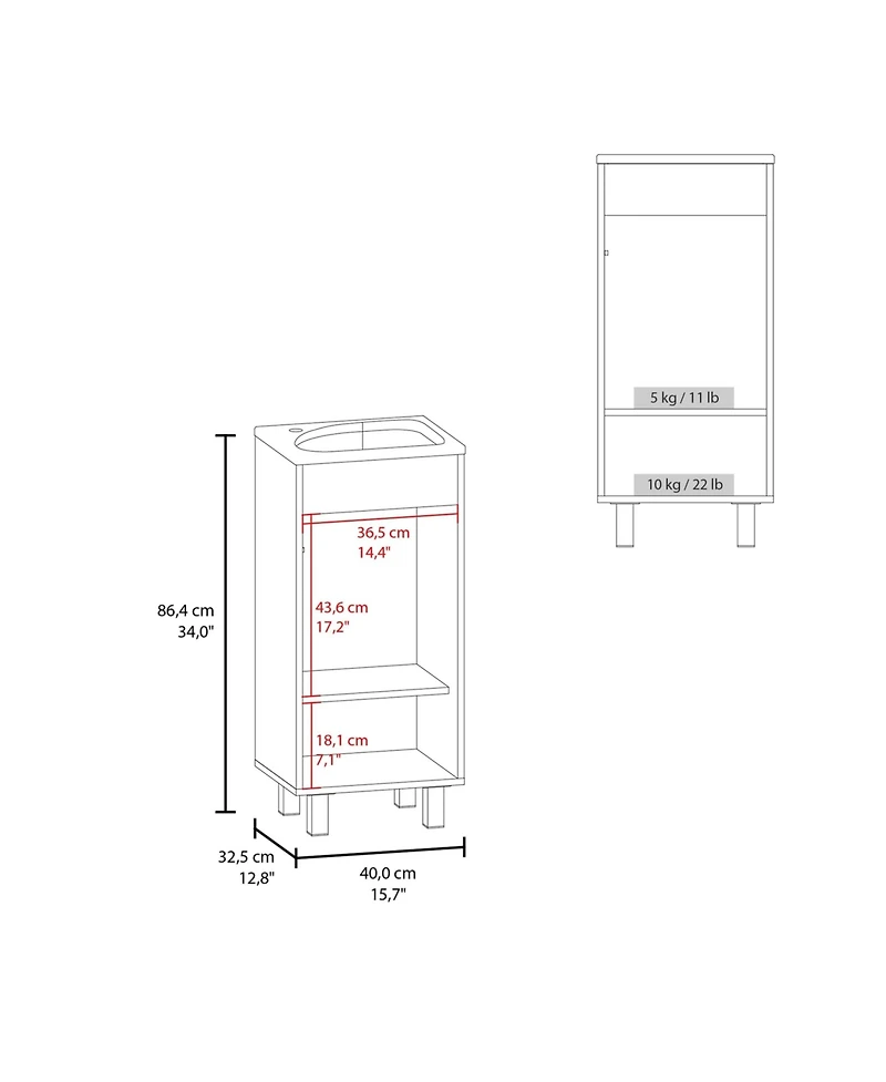 Quartzsite Bathroom Vanity with Integrated Sink