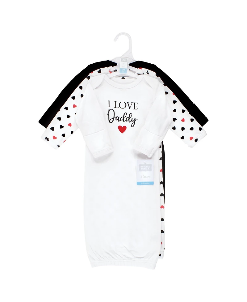Hudson Baby Girls Extra Soft Cotton Gowns