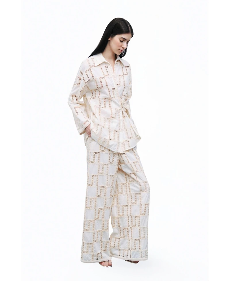 Nocturne Women's Belted Embroidered Jacket