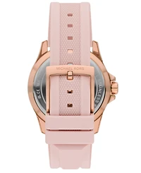 Michael Kors Women's Everest Three-Hand Blush Pink Silicone Watch, 40mm
