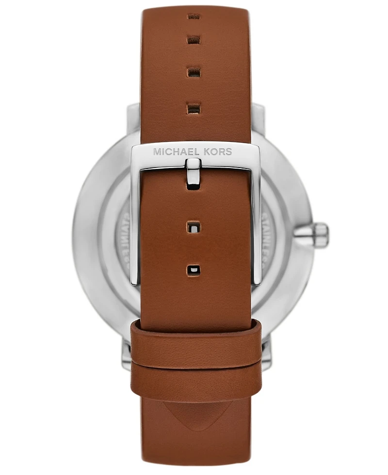 Michael Kors Women's Pyper Three-Hand Luggage Leather Watch and Jewelry Set, 38mm