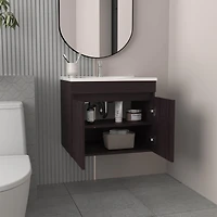 Tarentum Bathroom Vanity, 2 Doors, Shelves, White