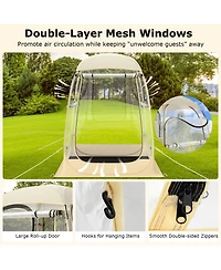 Instant Pop up Sports Tent with Carrying Bag and Floor Mat for 1-2/5-6 People